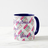 Vrolijk kerstfeest en gelukkig nieuwjaar mok (Voorkant rechts)