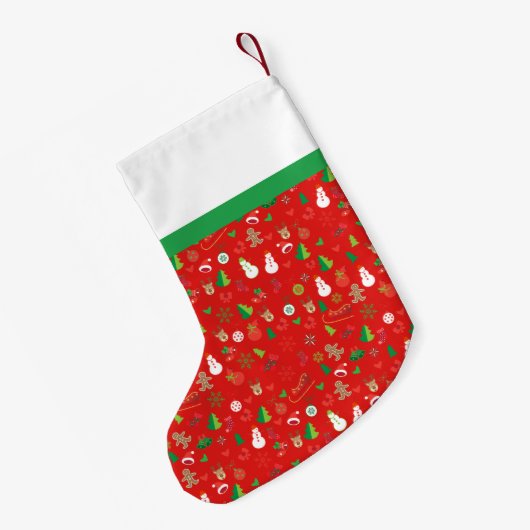 Vrolijk kerstfeest en gelukkig nieuwjaar! Monogram Kleine Kerstsok (Achterkant (Hangend))