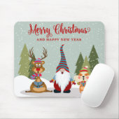 Vrolijk kerstfeest en gelukkig nieuwjaar muismat (Met muis)