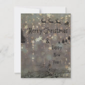 Vrolijk kerstfeest en gelukkig nieuwjaar notitiekaartje (Voorkant)