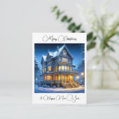 Vrolijk Kerstfeest en gelukkig Nieuwjaar op maat Briefkaart (Staand voorkant)