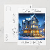 Vrolijk Kerstfeest en gelukkig Nieuwjaar op maat Briefkaart (Voorkant / Achterkant)