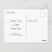 Vrolijk Kerstfeest en gelukkig Nieuwjaar op maat Briefkaart (Achterkant)