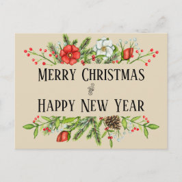 Vrolijk Kerstfeest en gelukkig Nieuwjaar op maat Briefkaart