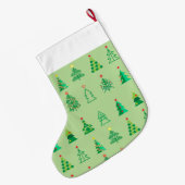 Vrolijk kerstfeest en gelukkig nieuwjaar! Ornament Grote Kerstsok (Achterkant (Hangend))