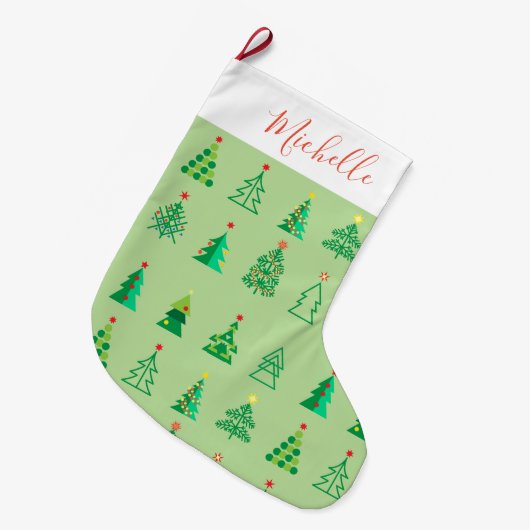 Vrolijk kerstfeest en gelukkig nieuwjaar! Ornament Grote Kerstsok (Voorkant (Hangend))