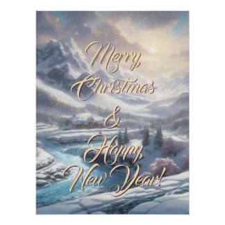 Vrolijk kerstfeest en gelukkig nieuwjaar! perfect poster