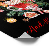 Vrolijk kerstfeest en gelukkig nieuwjaar poster (Hoek)