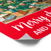 Vrolijk kerstfeest en gelukkig nieuwjaar poster (Hoek)