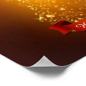 Vrolijk kerstfeest en gelukkig nieuwjaar Poster (Hoek)