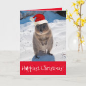 Vrolijk kerstfeest en gelukkig nieuwjaar Quokka Be Kaart (Gele Bloem)