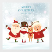 Vrolijk kerstfeest en gelukkig nieuwjaar raamsticker (Vel)