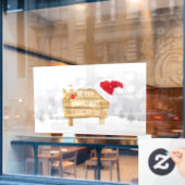 Vrolijk kerstfeest en gelukkig nieuwjaar raamsticker (Cafe Raam)