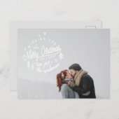 vrolijk kerstfeest en gelukkig nieuwjaar retro briefkaart (Voorkant / Achterkant)