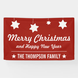 Vrolijk kerstfeest en gelukkig nieuwjaar | Rode fe Spandoek