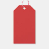 Vrolijk kerstfeest en gelukkig nieuwjaar. Rode let Cadeaulabel (Achterkant)