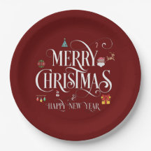 Vrolijk kerstfeest en gelukkig nieuwjaar rood