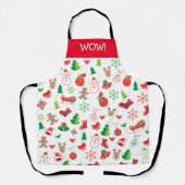 Vrolijk kerstfeest en gelukkig nieuwjaar! Schattig Schort (Voorkant)