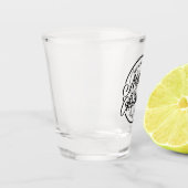 Vrolijk kerstfeest en gelukkig nieuwjaar shot glas (Links)