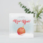 Vrolijk kerstfeest en gelukkig nieuwjaar! Sneeuw 2 Feestdagenkaart (Staand voorkant)