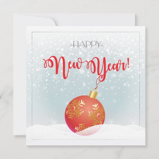 Vrolijk kerstfeest en gelukkig nieuwjaar! Sneeuw 2 Feestdagenkaart (Voorkant)