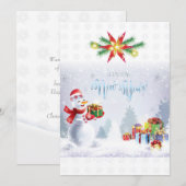 Vrolijk kerstfeest en gelukkig nieuwjaar! Sneeuwma (Voorkant / Achterkant)