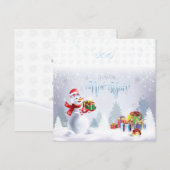 Vrolijk kerstfeest en gelukkig nieuwjaar! Snowman  (Voorkant / Achterkant)