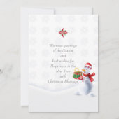 Vrolijk kerstfeest en gelukkig nieuwjaar! Snowman  (Achterkant)