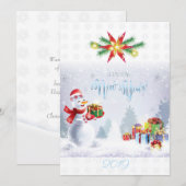 Vrolijk kerstfeest en gelukkig nieuwjaar! Snowman  (Voorkant / Achterkant)