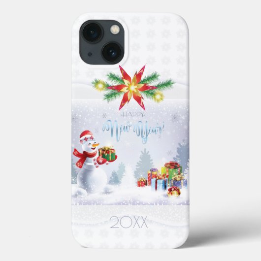 Vrolijk kerstfeest en gelukkig nieuwjaar! Snowman Case-Mate iPhone Case (Achterkant)