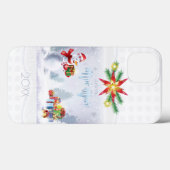 Vrolijk kerstfeest en gelukkig nieuwjaar! Snowman Case-Mate iPhone Case (Achterkant (horizontaal))