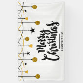 Vrolijk kerstfeest en gelukkig nieuwjaar spandoek (Verticaal)