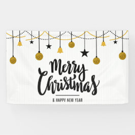 Vrolijk kerstfeest en gelukkig nieuwjaar spandoek