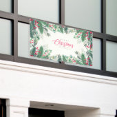 Vrolijk kerstfeest en gelukkig nieuwjaar spandoek (Buitenkant Gebouw)