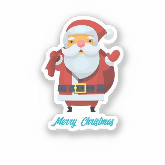 Vrolijk kerstfeest en gelukkig nieuwjaar sticker (Voorkant)