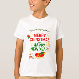 "Vrolijk kerstfeest en gelukkig nieuwjaar T-shirt