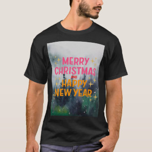Vrolijk kerstfeest en gelukkig nieuwjaar t-shirt