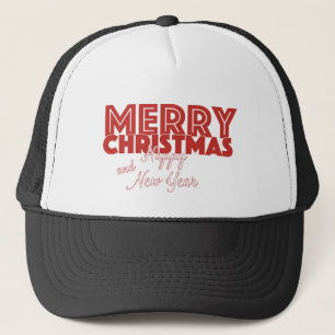 Vrolijk kerstfeest en gelukkig nieuwjaar trucker pet