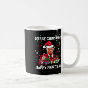 Vrolijk kerstfeest en gelukkig nieuwjaar Trump nee Koffiemok