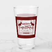 Vrolijk kerstfeest en gelukkig nieuwjaar typografi glas (Achterkant)