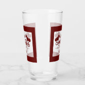 Vrolijk kerstfeest en gelukkig nieuwjaar typografi glas (Links)