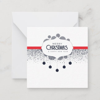Vrolijk kerstfeest en gelukkig nieuwjaar - Vakanti Notitiekaartje