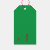 Vrolijk kerstfeest en gelukkig nieuwjaar van cadeaulabel (Achterkant)