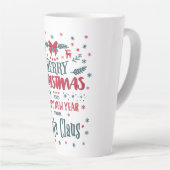 Vrolijk kerstfeest en gelukkig nieuwjaar van de ke latte mok (Rechterhoek)