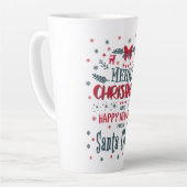 Vrolijk kerstfeest en gelukkig nieuwjaar van de ke latte mok (Linkerhoek)