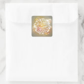 Vrolijk kerstfeest en gelukkig nieuwjaar vierkante sticker (Tas)