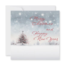 Vrolijk kerstfeest en gelukkig nieuwjaar wenskaart