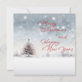 Vrolijk kerstfeest en gelukkig nieuwjaar wenskaart feestdagenkaart