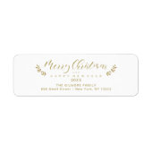 Vrolijk kerstfeest en gelukkig nieuwjaar whimsical etiket (Voorkant)