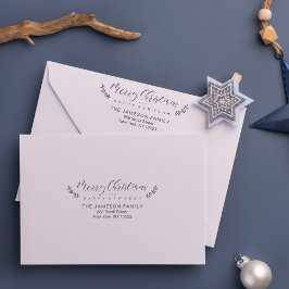 Vrolijk kerstfeest en gelukkig nieuwjaar whimsical rubberstempel